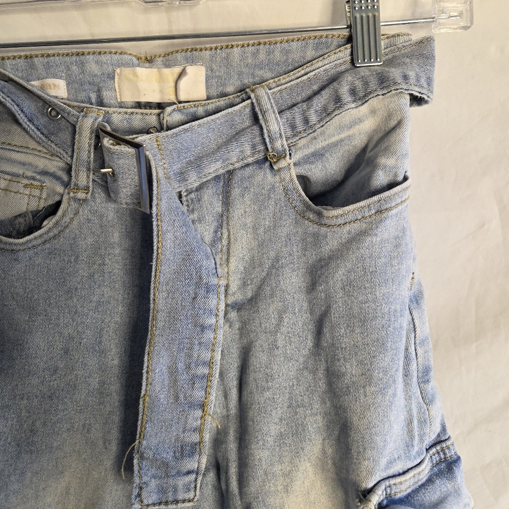 Celebrity Ace Light Blue Cargo Women Jeans - Picture 4 of 9